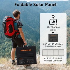 Portable Solar Panel 220W Easy Setup RV Camping Reliable Power solar charger
