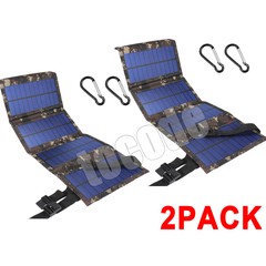 2X 2023 80W USB Portable Charger Solar Panel Foldable Power Bank For Cell Phone