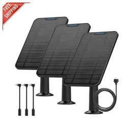 4W Solar Panel Charger 3-Pack for Blink Cameras – Weatherproof & Adjustable