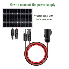 10AWG 2 Pin Power Industrial Circular Connector to Solar Cable Adapter for So…