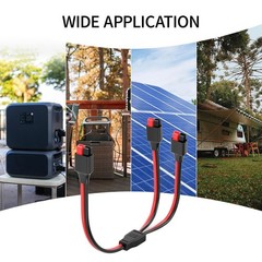 Anderson Y Splitter Cable,12AWG Solar Charging Cable for Solar Generator Power