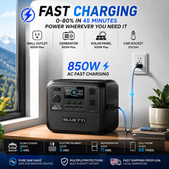 BLUETTI AC70 768Wh 1000W Portable Solar Generator Fast Ship from USA New