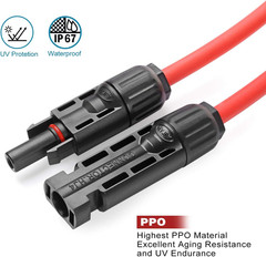 Solar Extension Cable 10AWG MC4 Connector,Pv Wire Extension Cord with Male and F