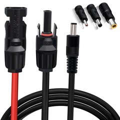 Solar Panel Adapter for Jackery, to DC 5.5X2.1Mm Extension Power Cable with DC 3
