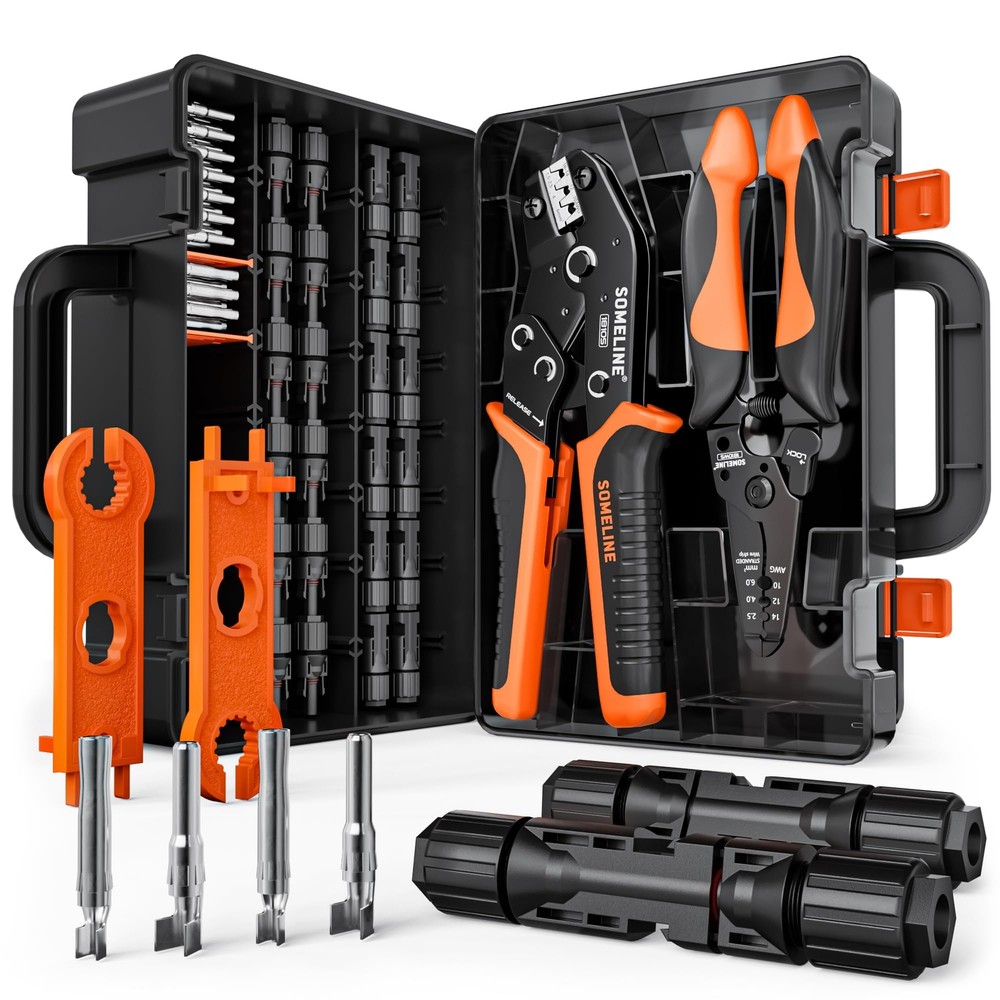 Solar Connector Crimping Tool Kit 1410 Awg Crimper For Solar Panel Cables Tool K