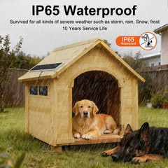 Solar Powered Fan Kit 17.72 Inch IPX7 Weatherproof, 22W Solar Panel with 2 Water