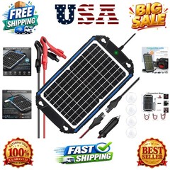 Waterproof 12W 12V Solar Battery Charger & Maintainer Pro, Built-in UltraSmar…