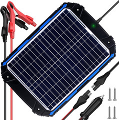 18W 12V Solar Battery Trickle Charger & Maintainer PRO, Built-In Intelligent MPP