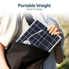 8 Watt Solar Panel – IPX6 Waterproof 5 Volt Monocrystalline Solar Panel 19% F5C7