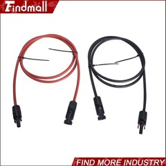 Findmall 1Pair 30ft Black + Red 12AWG Solar Panel Extension Cable Wire Connector