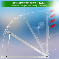 2Pair 46.5IN Solar Panel RV Tilt Mount Brackets Rooftop Surface Adjustable Frame