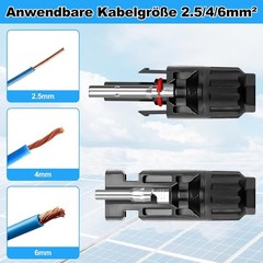 1-100Set Male Female Wire Cable Connector Set Solar Panel Waterproof Connector