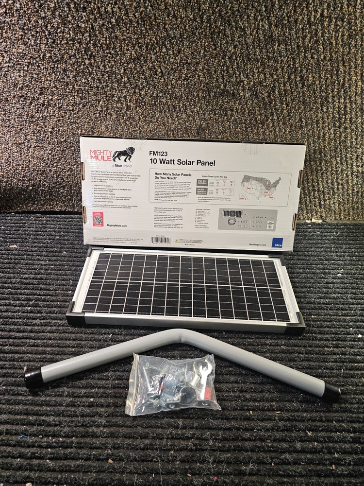 Might Mule FM123 Solar Panel 10 Watt For Mighty Mule Automatic Gate Openers