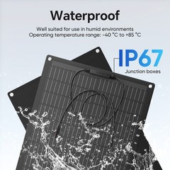 100W Watt Flexible 12V Mono Solar Panel Home RV Rooftop Camping Off-Grid Power