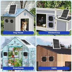 Versatile Solar Powered Dual Fan Kit for Outdoor Spaces – Easy to Install