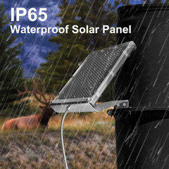 POWOXI Solar Panel for Deer Feeder 6V 1.5W Waterproof Solar Battery Charger with