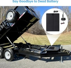 Solar Battery Charger Maintainer, 20W Solar Panel Kit for Dump Trailer Built….