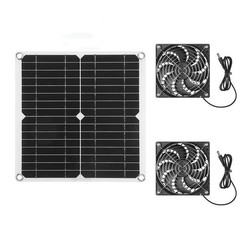 1X(Solar Panel Powered Fan Fit For Pet Poultry House Greenhouse RV Roof3778