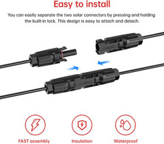 ELFCULB 10AWG 10FT Solar to Xt60I Cable 2 10 25 35 50 75 100FT Solar Connector