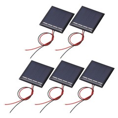 5Pcs 2V 0.08W 40mA Mini Solar Panels with Cable