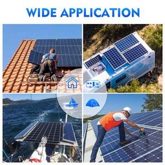 100W Solar Panel 12V Moncrystalline Off Grid Battery Charger for RV Boat Home US
