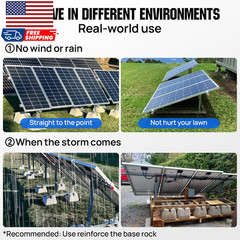 Upgraded Solar Ground Mount Adjustable Multi-Pieces Solar Panel Mounting Bracket