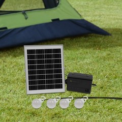 12V Solar Inverter Power Generator Freestanding Solar Generator with Bulbs