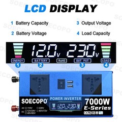 7000W Solar Kit | Sine Wave Inverter+2High-Conversion Solar Panels+100A Charge