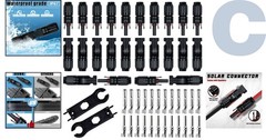 Durable 24 PCS Solar Panel Connectors – 12 Pairs with High Load Capacity