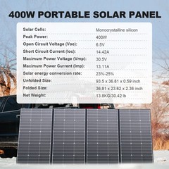 ALLPOWERS 400W 600W Foldable Solar Panel Kit Charger For Generator Power Station