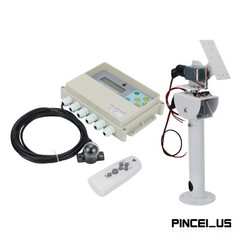 Automatic 2 Axis Solar Tracker Controller w/ Remote Control + DC 2 Axis Gimbal