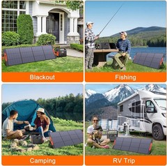 N-Type 16BB 200W Portable Solar Panel EF/Jackery/Bluetti/Anker Power Station 20V