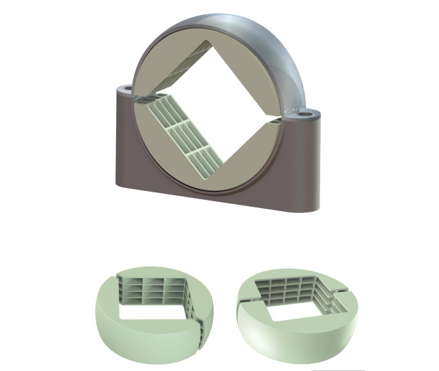 Solar Tracker Bearing ZA120/ZA100 with Polymer Wear-Resistant Design, 10° Pivot