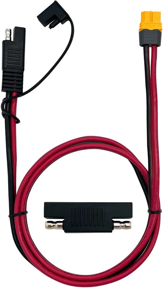 SAE to XT60 Connector Cord 12AWG Wire Extension Cable for Solar Generator Por…