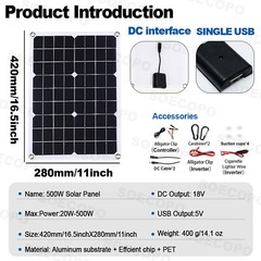 110V 6000W 100A Solar Panel Kit Complete Solar Power Generator Home Grid System.