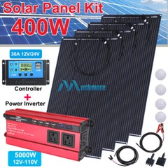 5000W DC 12V 24V to AC 110V Power Inverter Solar Panel Kit Solar Power Generator