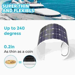 400W Watt Flexible 12V Mono Solar Panel Home RV Rooftop Camping Off-Grid Power