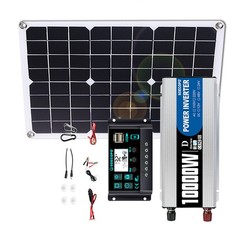 10000W 110V Power Inverter Solar Generator With 500W Solar Panel Home CompletepL