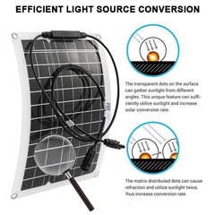 15000W Peak Solar System Kit 2pcs Flexible Panel DC12V/24V AC110V/220V Inverte