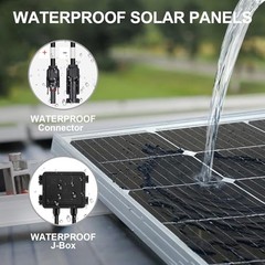 DOKIO 200W Solar Panel Kit 2x100W Monocrystalline with Mounting Brackets