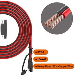 25Feet SAE to SAE Extension Cable Quick Disconnect Connector 16AWG,for Automo…