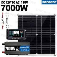 7000W Solar System Kit 12V To 110V Off-Grid Inverter System 100A Controller US