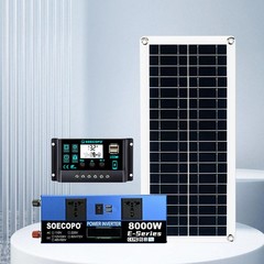 8000W Complete Solar Panel Kit Solar Power Generator 100A Home 110V/220V SysteOy