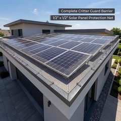 8in x 100ft Solar Panel Bird Guard ,Critter Guard Mesh Roll Kit 70pcs Fasteners