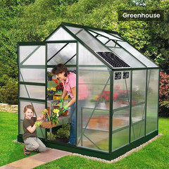 12W Solar Panel Fan Kit with Dual DC Fan for Greenhouses, Chicken Coops, Sheds,
