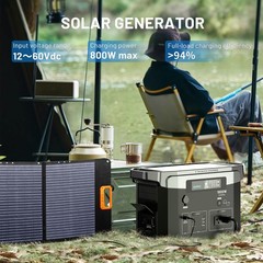 1800W 1536Wh LiFePO4 Emergen Solar Ready Camping Fast Charging Power Station