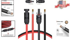 High-Performance Solar Cable Upgrade: 30ft 10AWG with Easy Locking Connectors