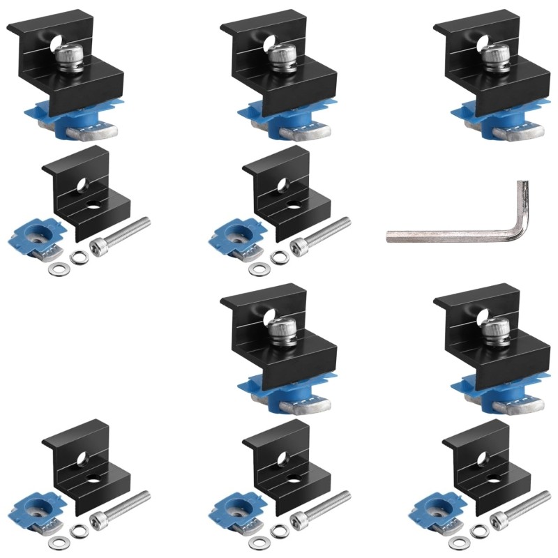 10Pcs Solar Panel Mounting Bracket Clamp Solar System Accessories End Clamp