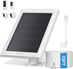 Solar Panel for Ring Camera – Solar Charger Compatible with Ring Stick up Cam Ba