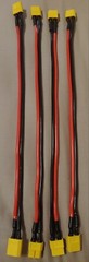 4PCS OFC Pure Copper 10AWG XT60 FEMALE TO MALE 1 Ft EXTENSION CABLE USA